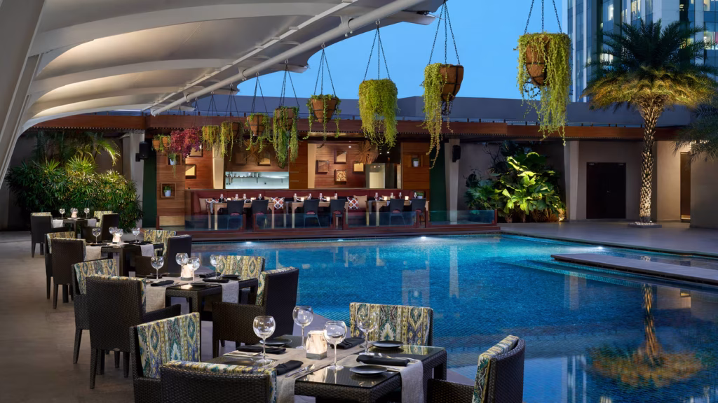JW Marriott Hotel - Pool side view JW Marriott Hotel - Pool side view