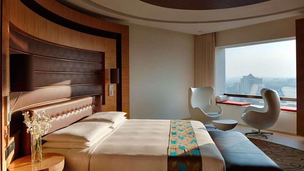 The Hyatt regency Chennai Bedroom