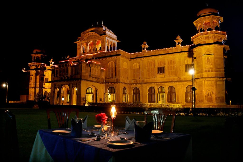 The lallgarh palace candlelight dinner