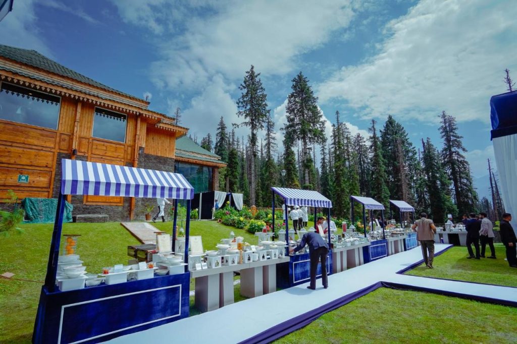 buffet area in wedding outdoor of the khyber