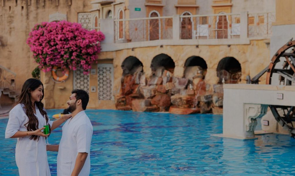 Ajit Bhawan - Pool side view Ajit Bhawan - Pool side view