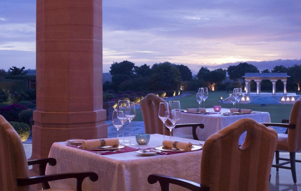 Umaid Bhawan Palace- outdoor dining Umaid Bhawan Palace- outdoor dining