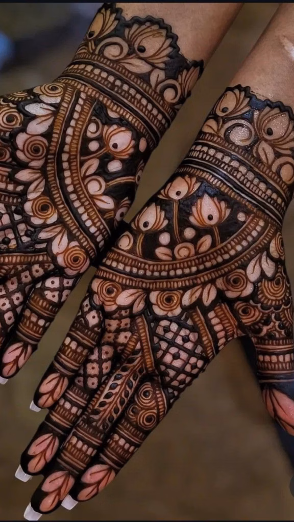 Teej Mehndi Front Hand Full Coverage Traditional