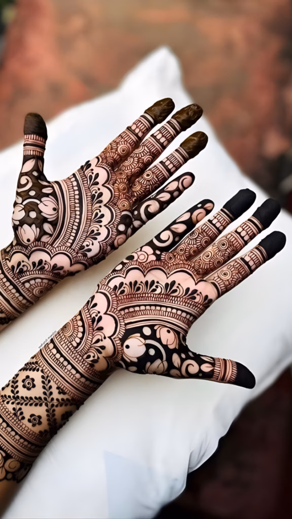 Rajasthani Mehndi Design Intricate Wrist Border Detail