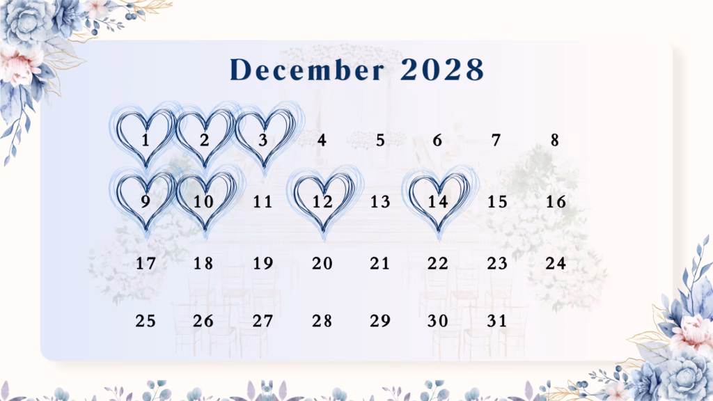 December Wedding Dates