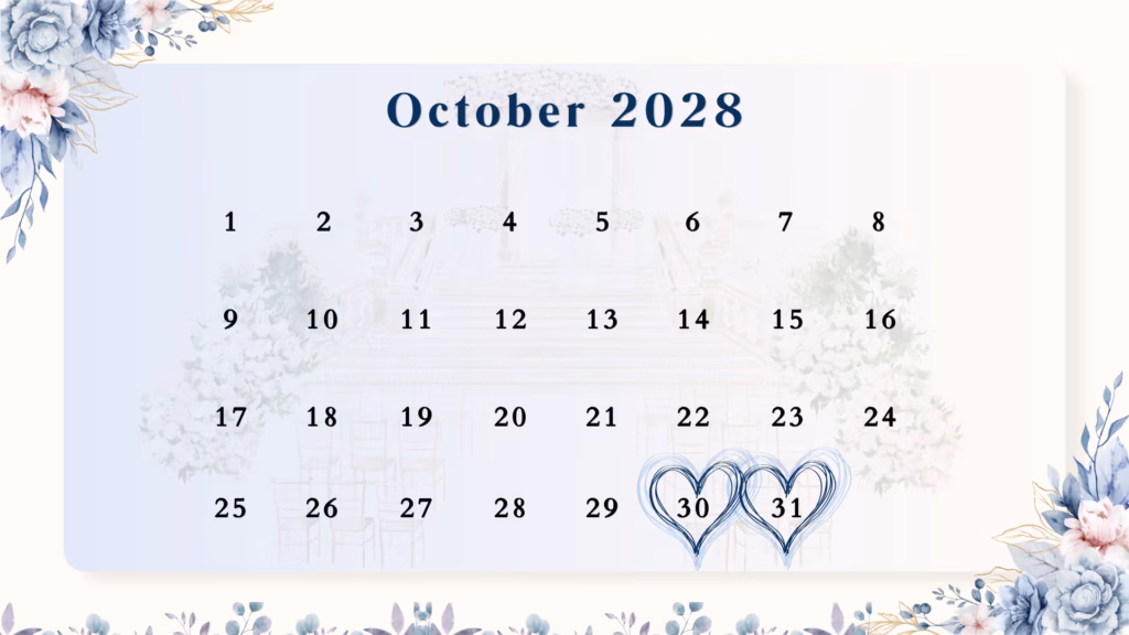 October Wedding Dates