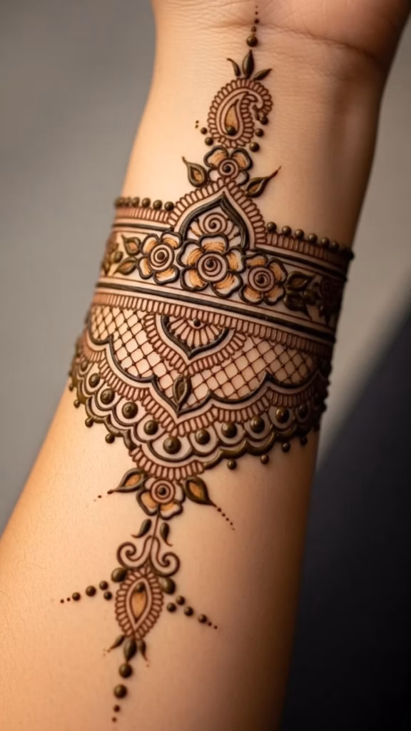 bracelet-and-sleeve-mehndi