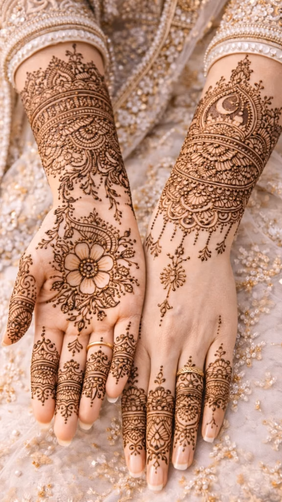 flower-pattern-bridal-mehndi