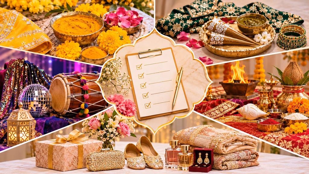 Function Wise Marriage Items List