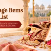 Marriage Items List